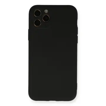 İphone 11 Pro Kılıf Nano İçi Kadife Silikon - Siyah