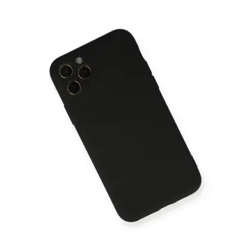 İphone 11 Pro Kılıf Nano İçi Kadife Silikon - Siyah
