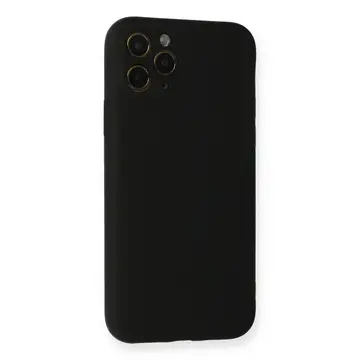 İphone 11 Pro Kılıf Nano İçi Kadife Silikon - Siyah