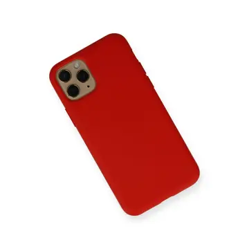İphone 11 Pro Kılıf Nano İçi Kadife Silikon - Kırmızı
