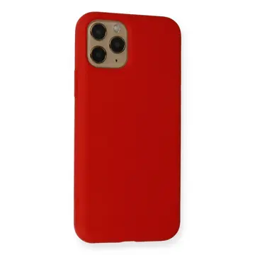 İphone 11 Pro Kılıf Nano İçi Kadife Silikon - Kırmızı