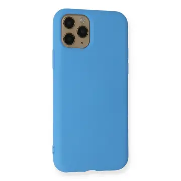 İphone 11 Pro Kılıf Nano İçi Kadife Silikon - Mavi