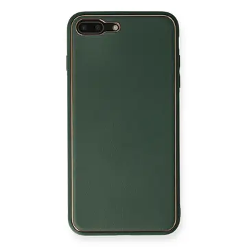 İphone 7 Plus Kılıf Coco Deri Silikon Kapak - Yeşil