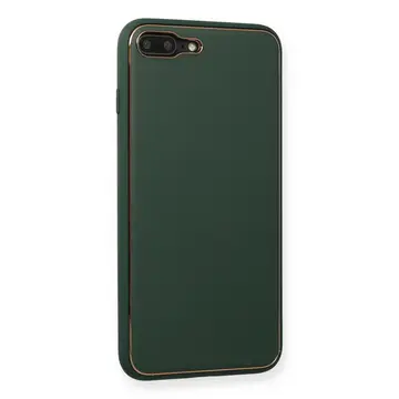 İphone 7 Plus Kılıf Coco Deri Silikon Kapak - Yeşil