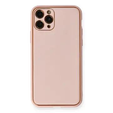 İphone 11 Pro Kılıf Coco Deri Silikon Kapak - Pembe