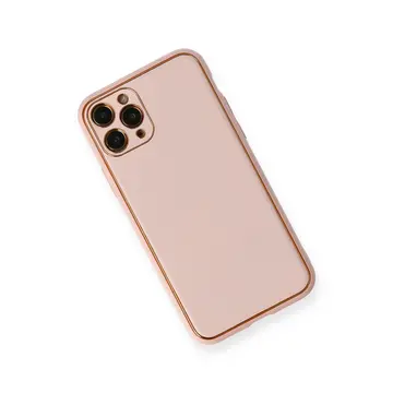 İphone 11 Pro Kılıf Coco Deri Silikon Kapak - Pembe