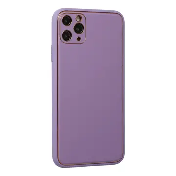 İphone 11 Pro Max Kılıf Coco Deri Silikon Kapak - Lila