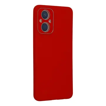 Oppo Reno 7 Lite Kılıf Lansman Glass Kapak - Kırmızı