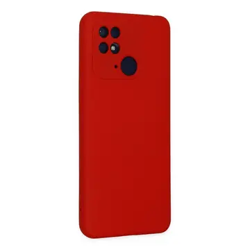 Xiaomi Redmi 10c Kılıf Nano İçi Kadife Silikon - Kırmızı