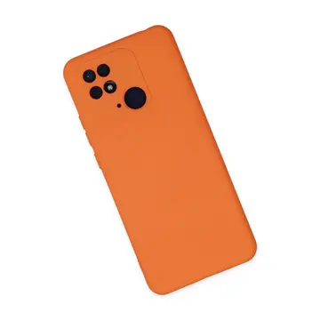 Xiaomi Redmi 10c Kılıf Nano İçi Kadife Silikon - Turuncu