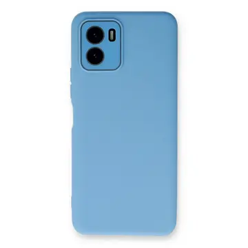 Vivo Y15s Kılıf Lansman Glass Kapak - Mavi
