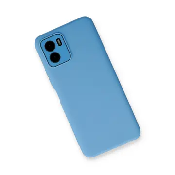 Vivo Y15s Kılıf Lansman Glass Kapak - Mavi