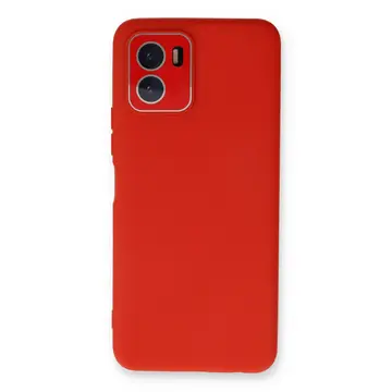 Vivo Y15s Kılıf Lansman Glass Kapak - Kırmızı