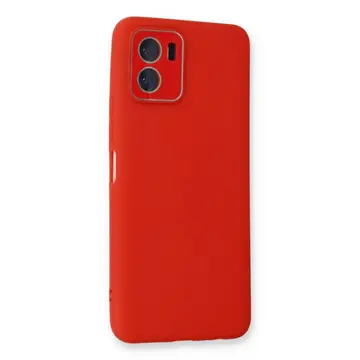 Vivo Y15s Kılıf Lansman Glass Kapak - Kırmızı