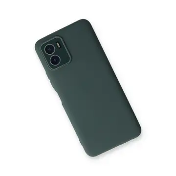 Vivo Y15s Kılıf Lansman Glass Kapak - Koyu Yeşil