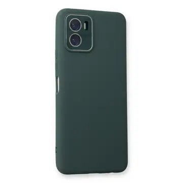 Vivo Y15s Kılıf Lansman Glass Kapak - Koyu Yeşil