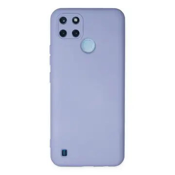 Realme C25y Kılıf Nano İçi Kadife Silikon - Lila
