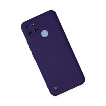 Realme C25y Kılıf Nano İçi Kadife Silikon - Mor