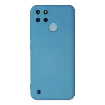 Realme C25y Kılıf Nano İçi Kadife Silikon - Mavi