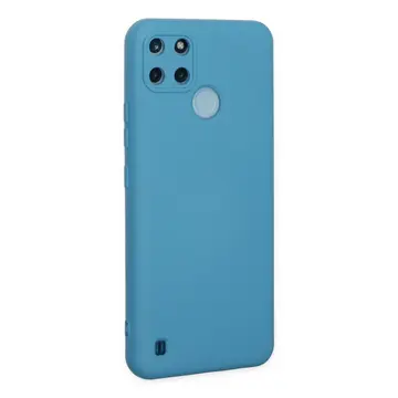 Realme C25y Kılıf Nano İçi Kadife Silikon - Mavi