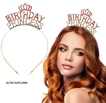 Birthday Princess Kristal Taç – Rose Gold Kaplama