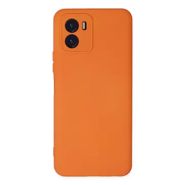 Vivo Y15s Kılıf Nano İçi Kadife Silikon - Turuncu