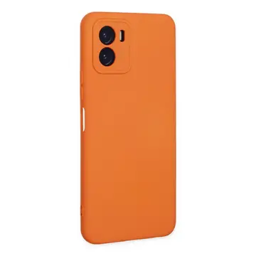 Vivo Y15s Kılıf Nano İçi Kadife Silikon - Turuncu