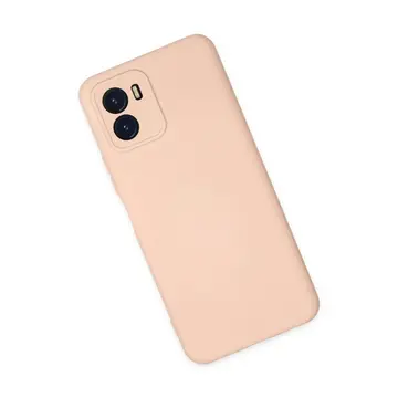 Vivo Y15s Kılıf Nano İçi Kadife Silikon - Pudra