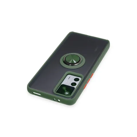Xiaomi Mi 12t Pro Kılıf Montreal Yüzüklü Silikon Kapak - Yeşil