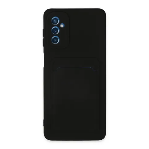 Samsung Galaxy M52 5g Kılıf Kelvin Kartvizitli Silikon - Siyah