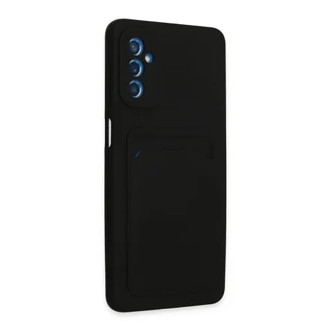 Samsung Galaxy M52 5g Kılıf Kelvin Kartvizitli Silikon - Siyah