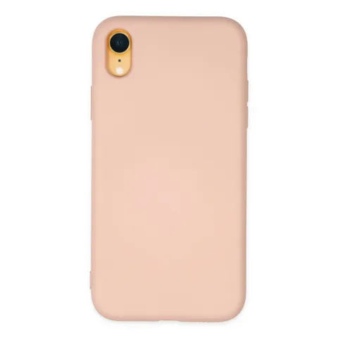 İphone Xr Kılıf Nano İçi Kadife Silikon - Pudra