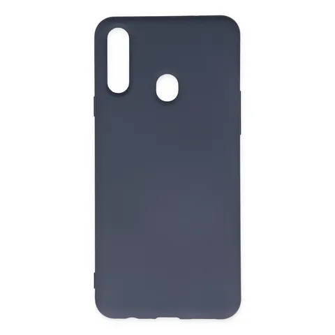 Samsung Galaxy A20s Kılıf Nano İçi Kadife Silikon - Gri