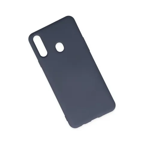 Samsung Galaxy A20s Kılıf Nano İçi Kadife Silikon - Gri