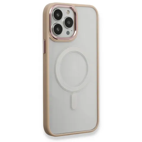 İphone 13 Pro Kılıf Room Magneticsafe Silikon - Pudra