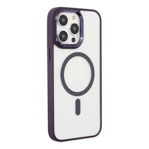 İphone 13 Pro Kılıf Room Magneticsafe Silikon - Derin Mor