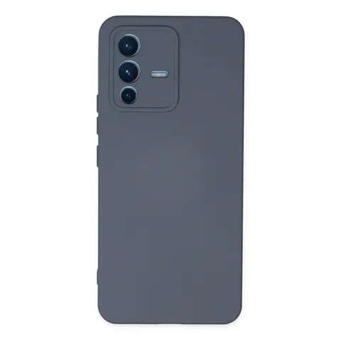 Vivo V23 5g Kılıf Nano İçi Kadife Silikon - Gri