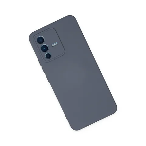 Vivo V23 5g Kılıf Nano İçi Kadife Silikon - Gri