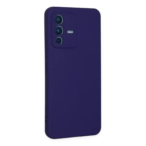 Vivo V23 5g Kılıf Nano İçi Kadife Silikon - Mor