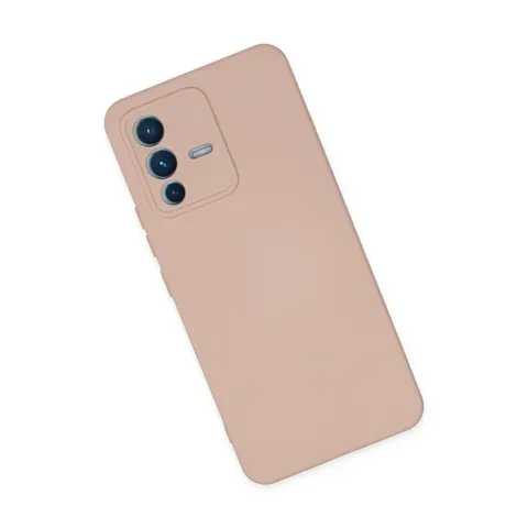 Vivo V23 5g Kılıf Nano İçi Kadife Silikon - Pudra