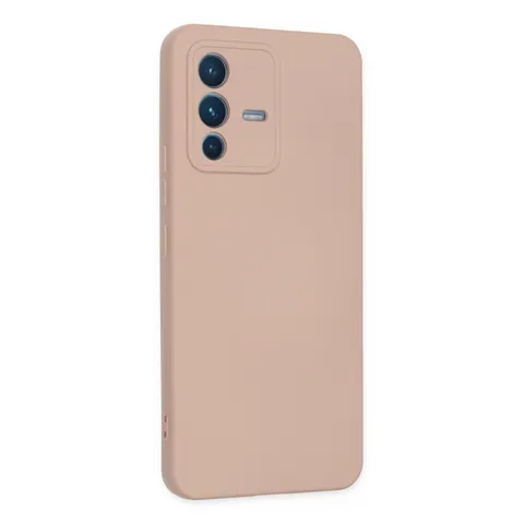 Vivo V23 5g Kılıf Nano İçi Kadife Silikon - Pudra