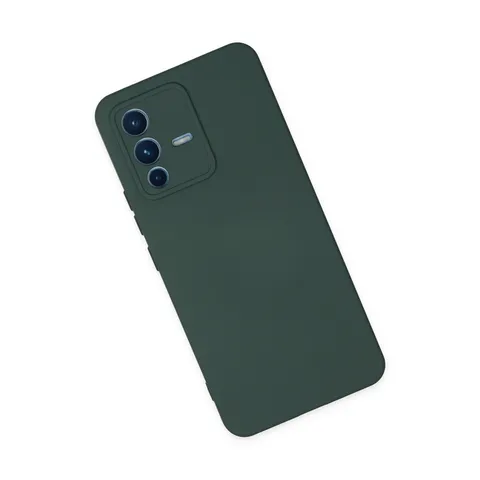 Vivo V23 5g Kılıf Nano İçi Kadife Silikon - Koyu Yeşil