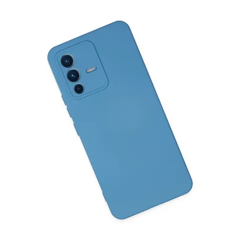 Vivo V23 5g Kılıf Nano İçi Kadife Silikon - Mavi