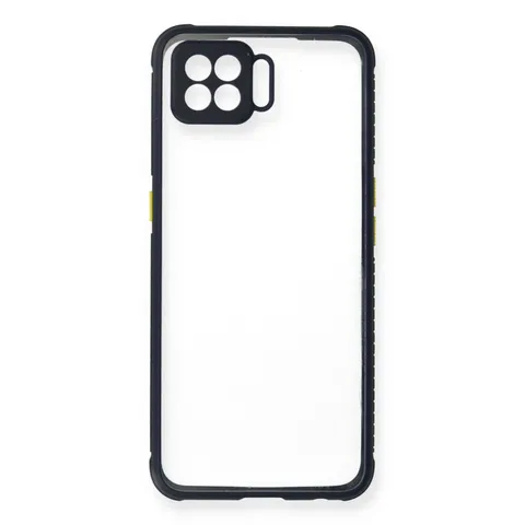 Oppo Reno 4 Lite Kılıf Miami Şeffaf Silikon - Lacivert