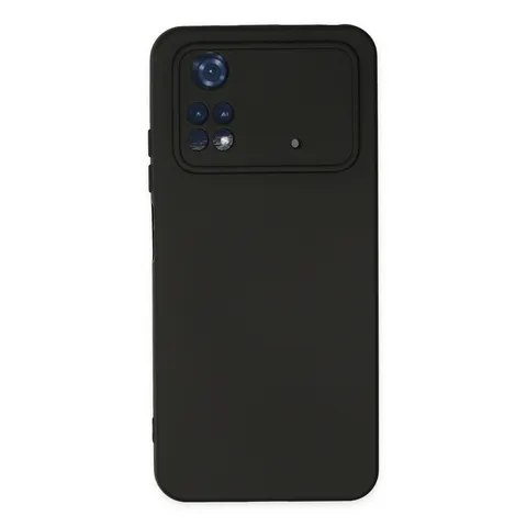 Xiaomi Poco M4 Pro 4g Kılıf Nano İçi Kadife Silikon - Siyah