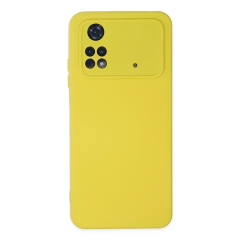 Xiaomi Poco M4 Pro 4g Kılıf Nano İçi Kadife Silikon - Sarı