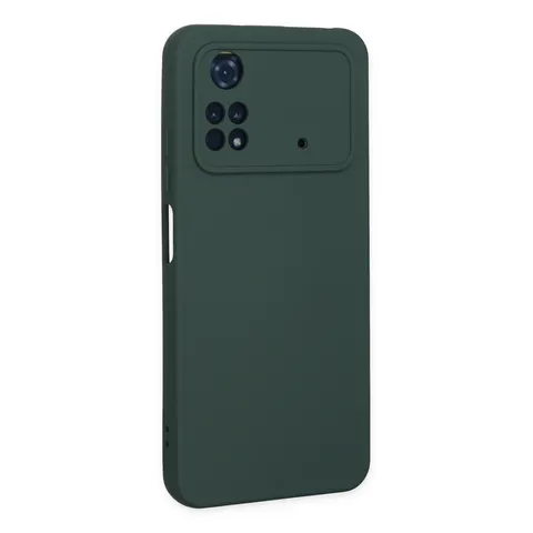 Xiaomi Poco M4 Pro 4g Kılıf Nano İçi Kadife Silikon - Koyu Yeşil
