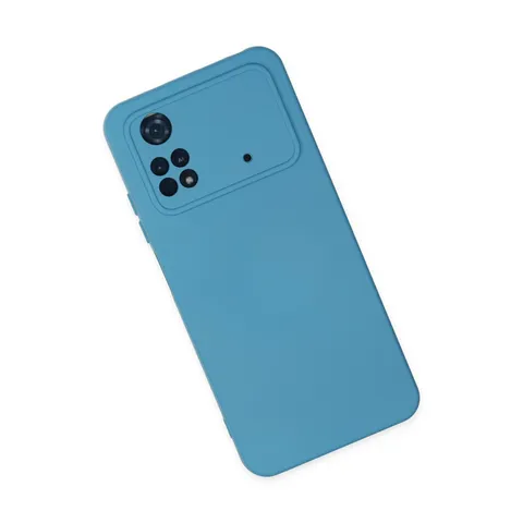 Xiaomi Poco M4 Pro 4g Kılıf Nano İçi Kadife Silikon - Mavi