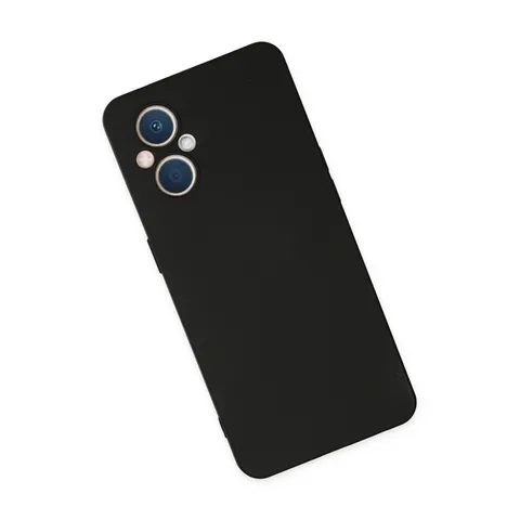 Oppo Reno 7 Lite Kılıf Nano İçi Kadife Silikon - Siyah