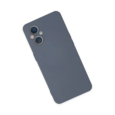 Oppo Reno 7 Lite Kılıf Nano İçi Kadife Silikon - Gri